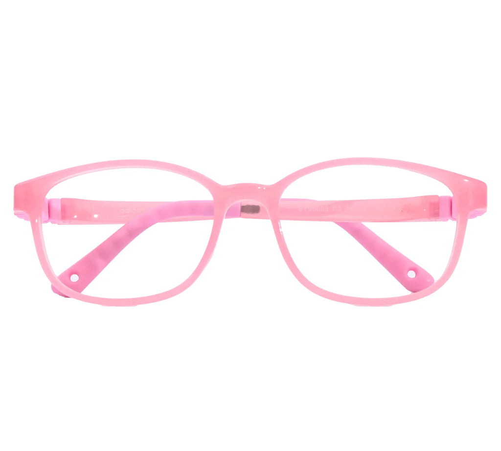 Adidas Kids' Blue Rectangular Eyeglass Frame - Vibrant & Comfortable - Light Pink