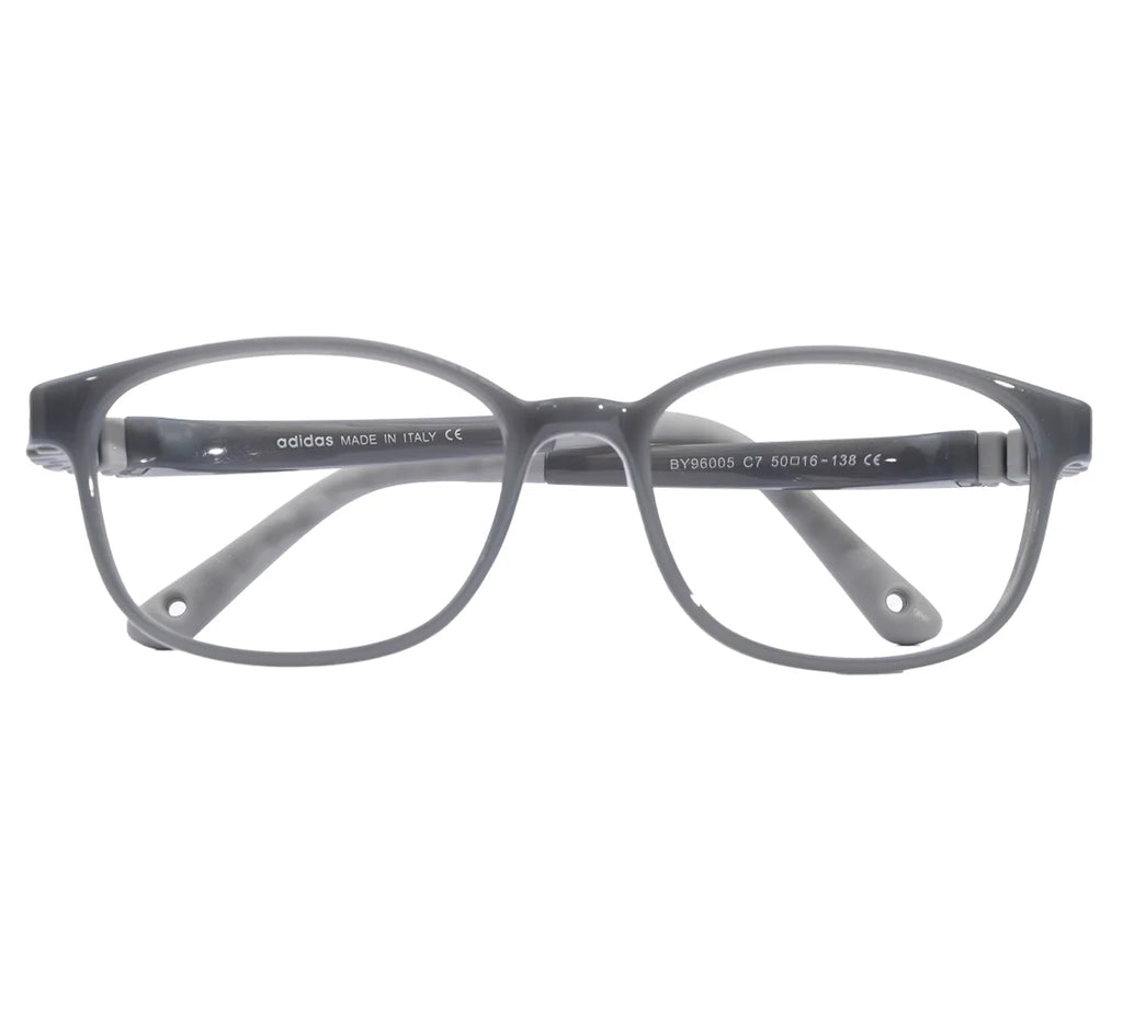 Adidas Kids' Blue Rectangular Eyeglass Frame - Vibrant & Comfortable - Gray