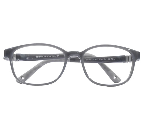 Adidas Kids' Blue Rectangular Eyeglass Frame - Vibrant & Comfortable - Gray