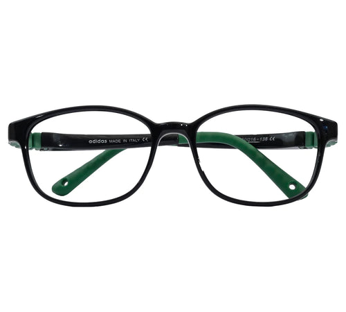 Adidas Kids' Blue Rectangular Eyeglass Frame - Vibrant & Comfortable - Black