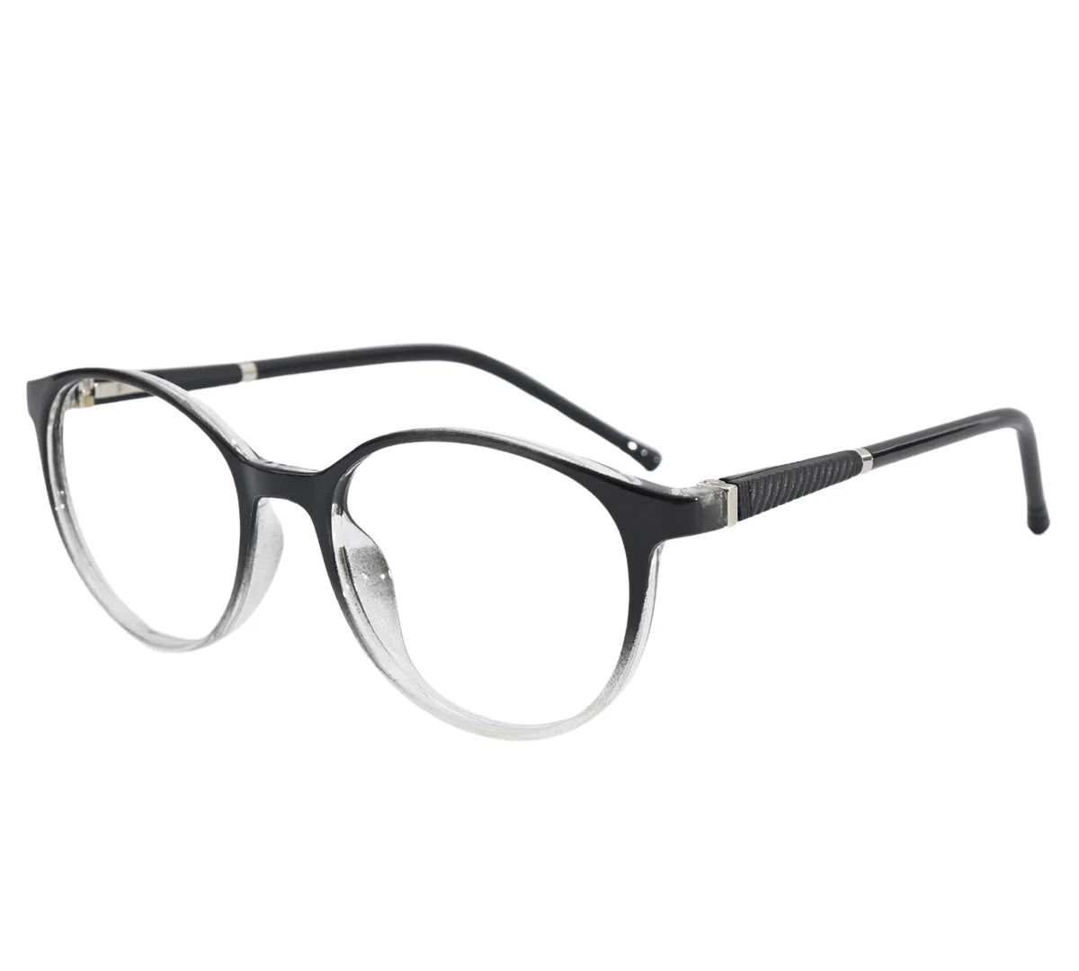 Bright Youth Gradient Black & Transparent Eyeglass Frame - Purple