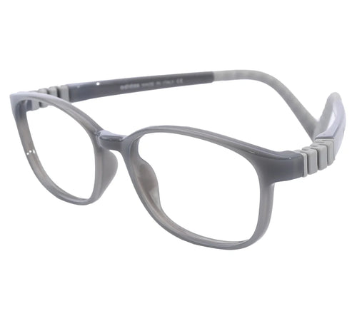 Adidas Kids' Blue Rectangular Eyeglass Frame - Vibrant & Comfortable - Gray