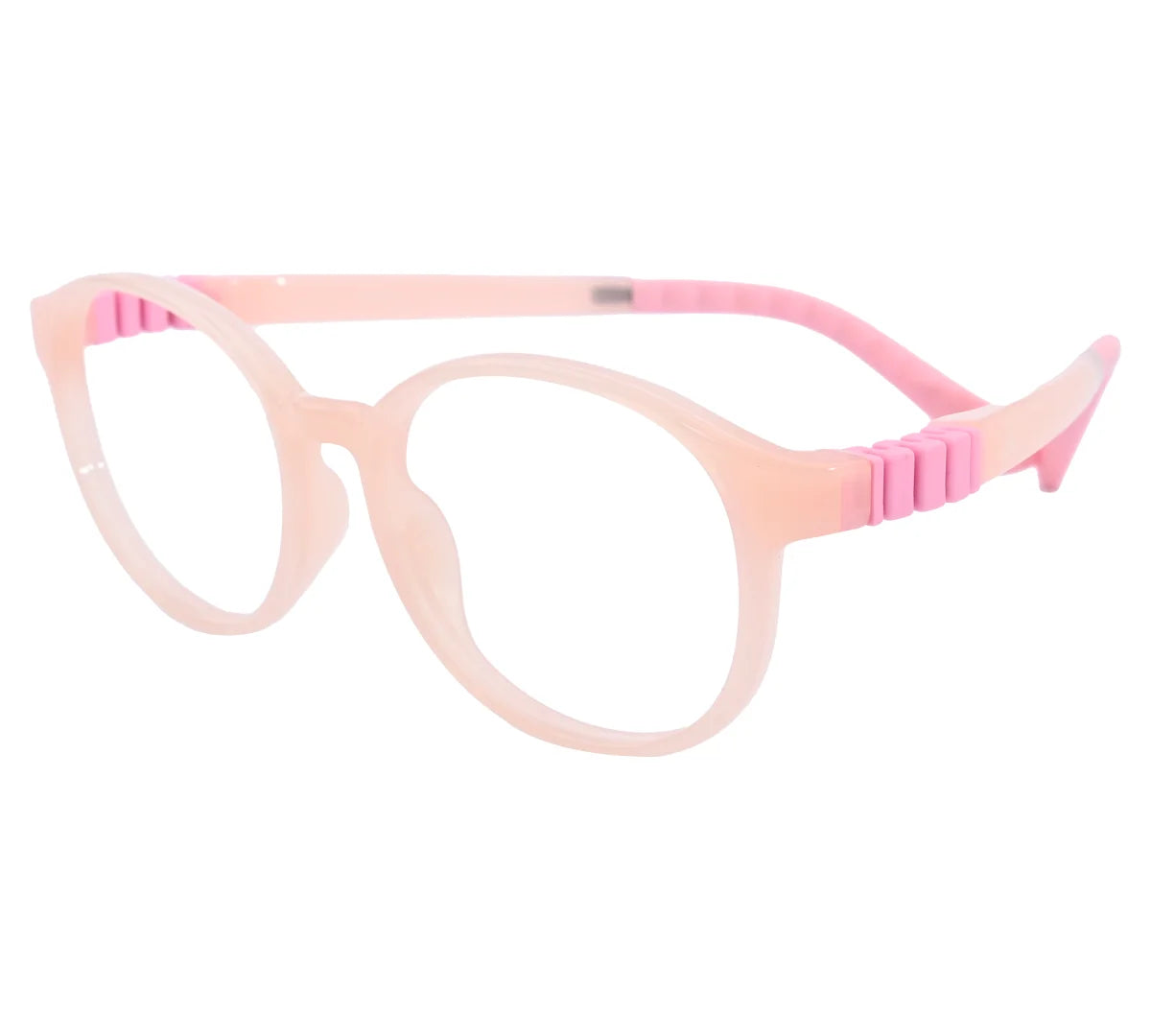 Adidas Kids' Blue Round Eyeglass Frame - Stylish & Durable - Light Pink