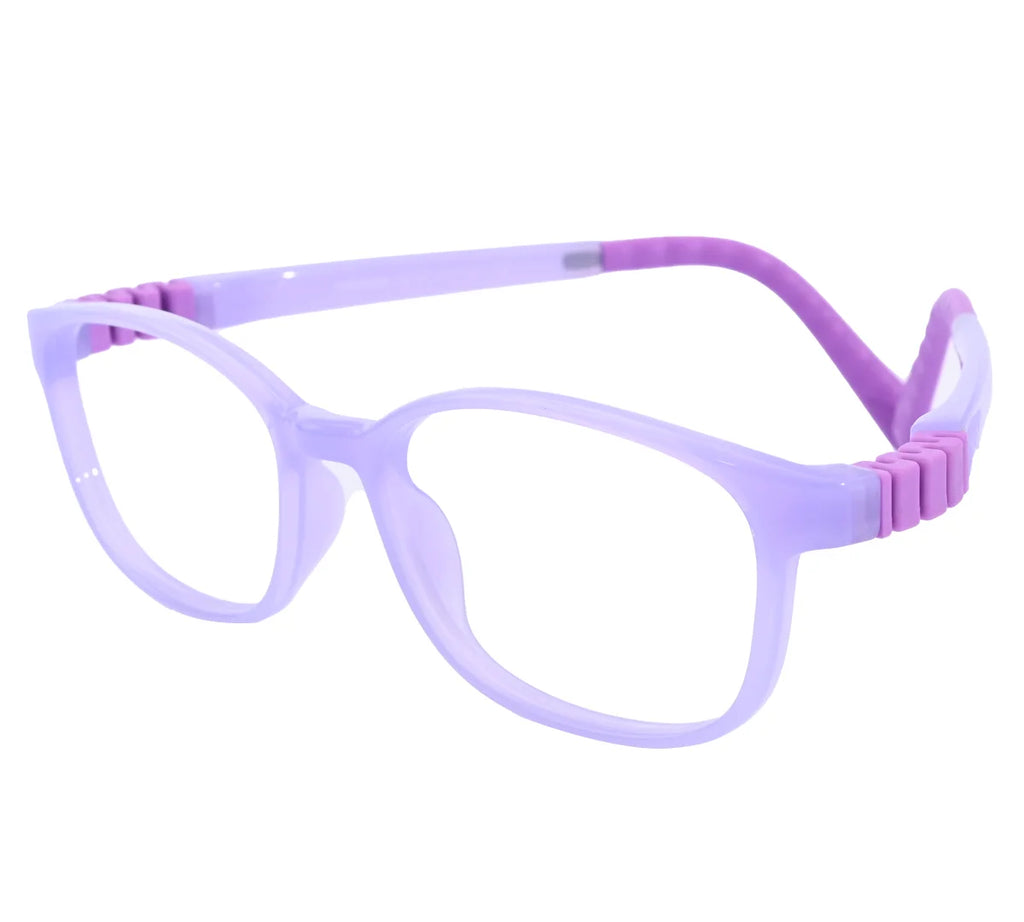 Adidas Kids' Blue Rectangular Eyeglass Frame - Vibrant & Comfortable - Purple