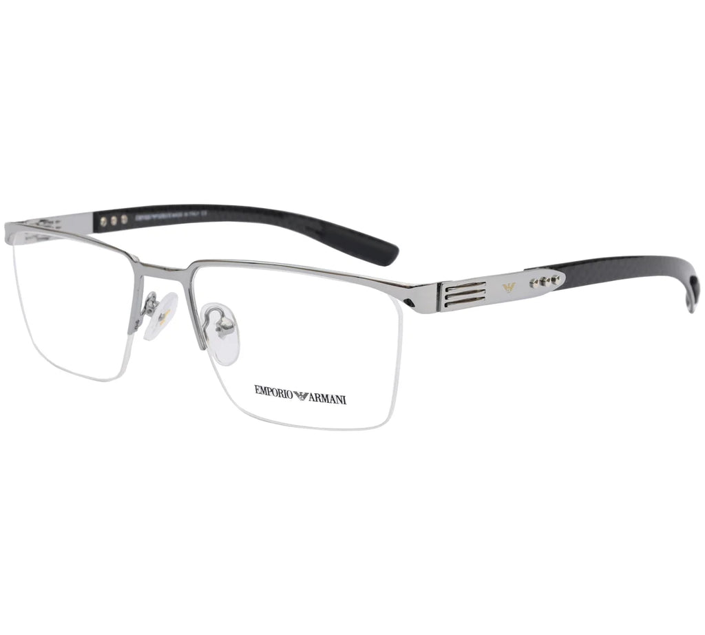 Emporio Armani Replica Premium Eyeglasses - Silver Half-Rim Frame