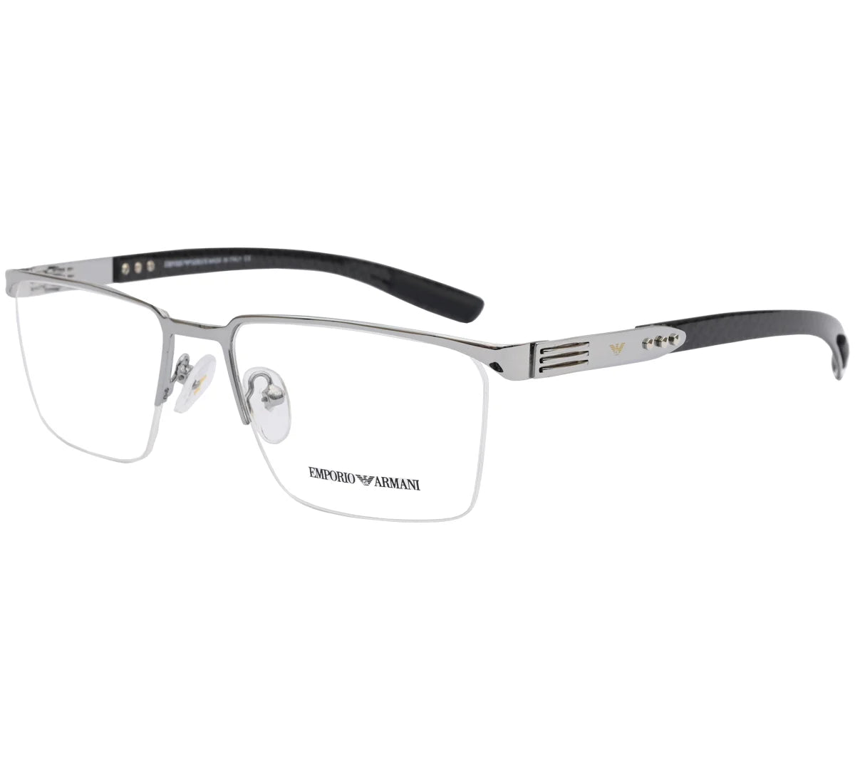 Emporio Armani Replica Premium Eyeglasses - Silver Half-Rim Frame