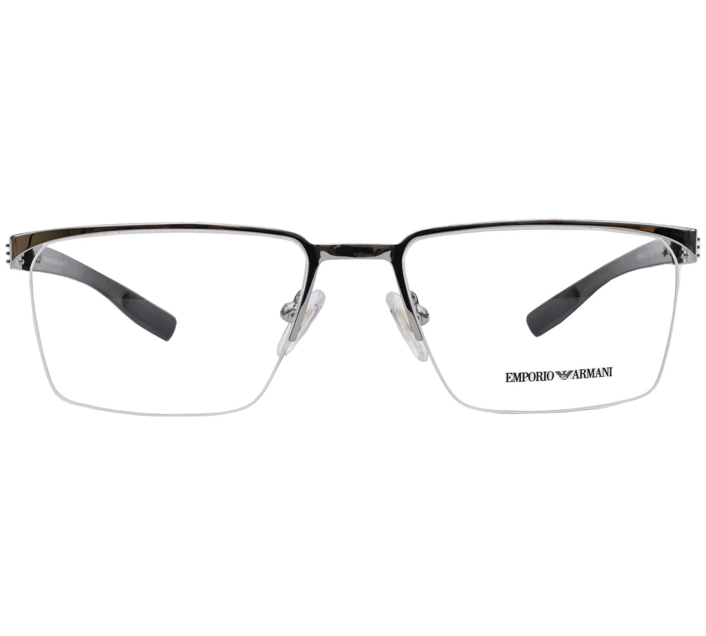 Emporio Armani Replica Premium Eyeglasses - Silver Half-Rim Frame