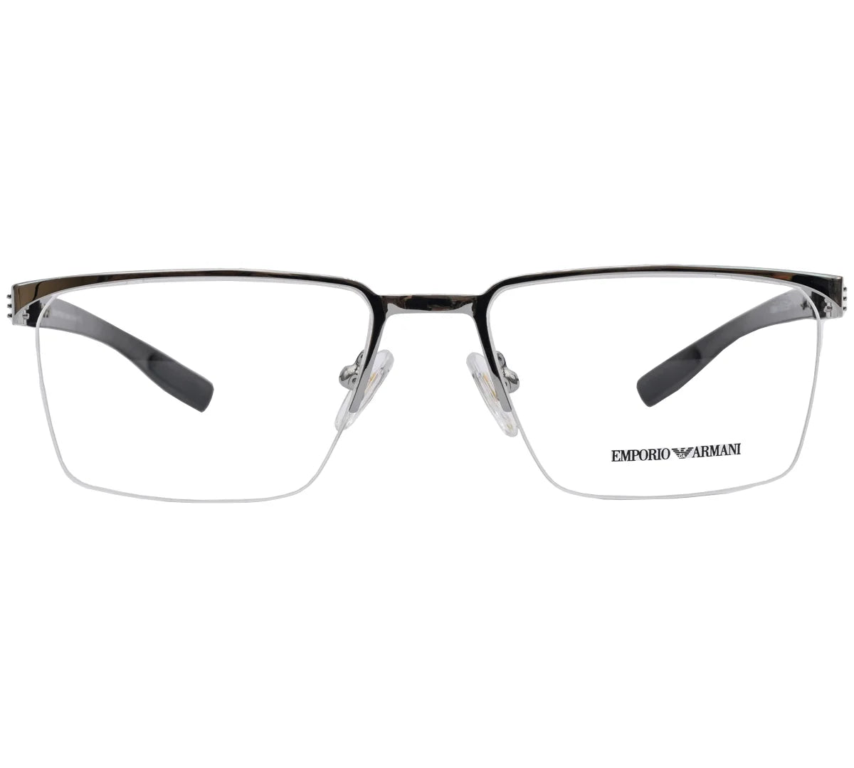 Emporio Armani Replica Premium Eyeglasses - Silver Half-Rim Frame