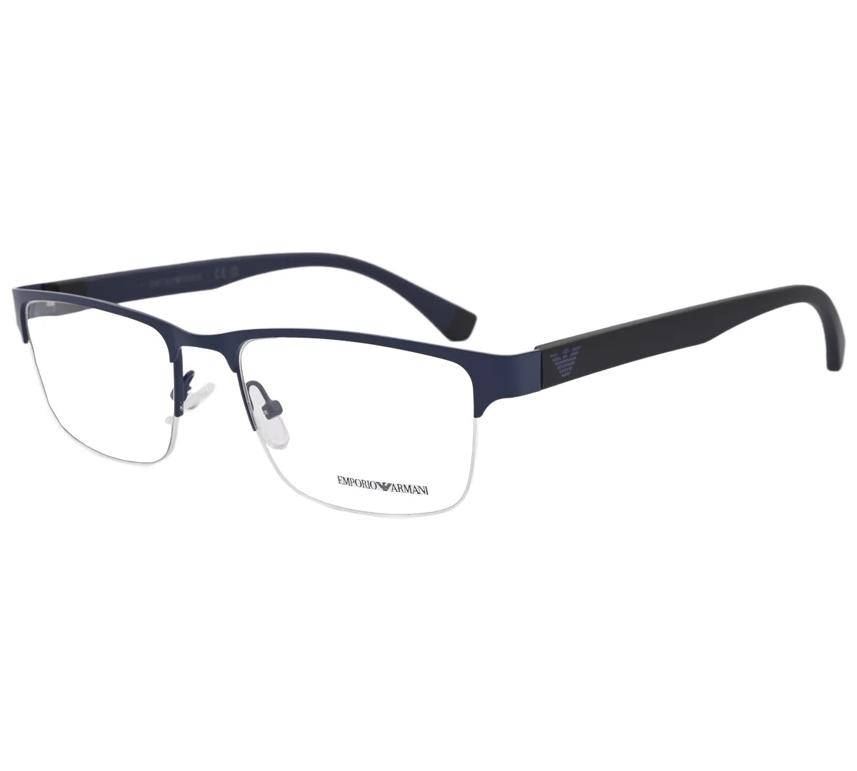 Emporio Armani Replica Eyeglasses - Blue Semi-Rimless