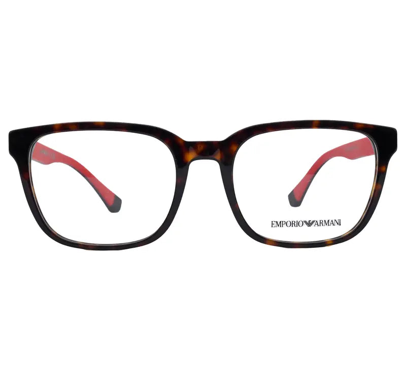 Emporio Armani Replica Eyeglasses - Tortoise Shell with Red Accent