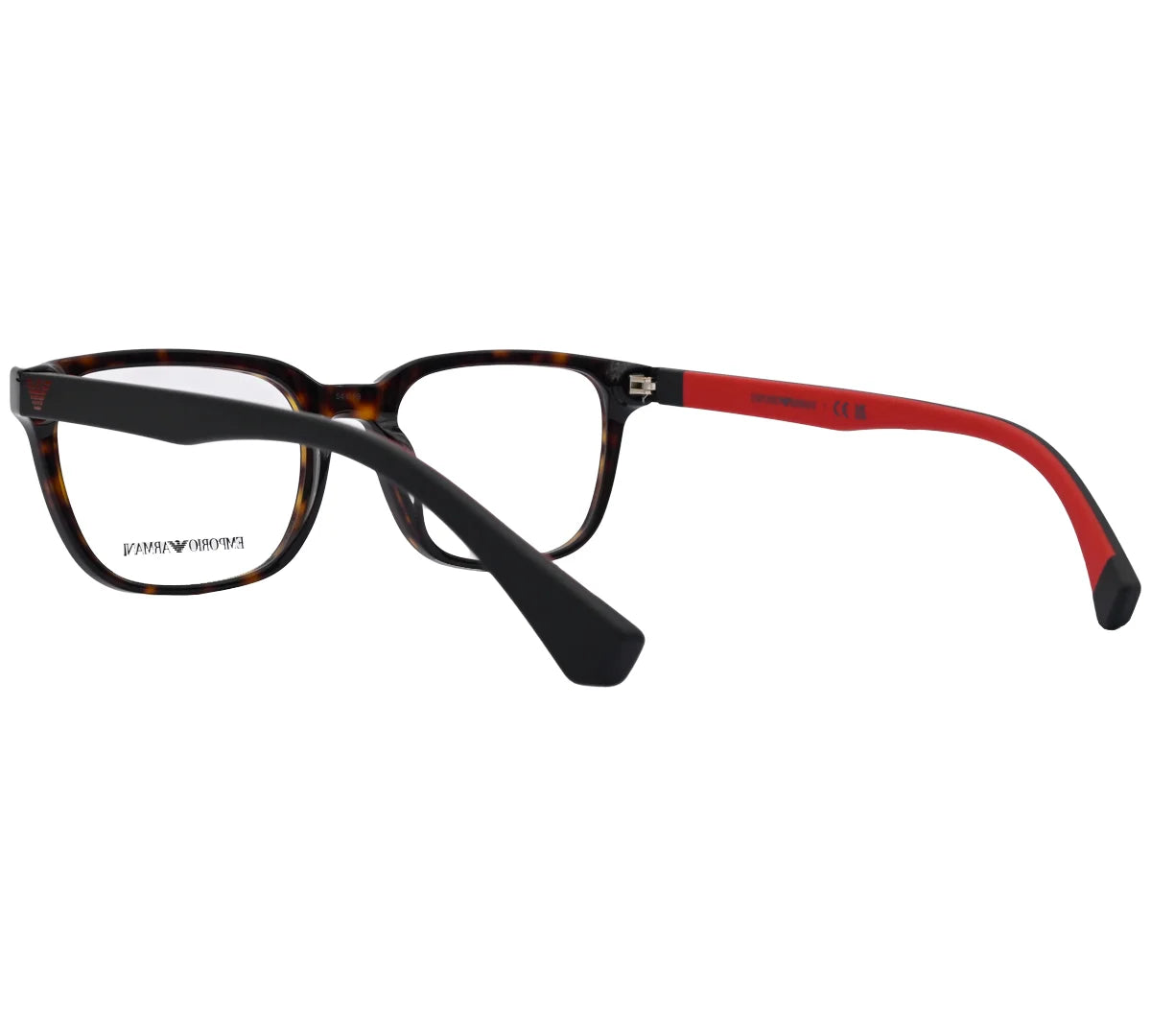 Emporio Armani Replica Eyeglasses - Tortoise Shell with Red Accent
