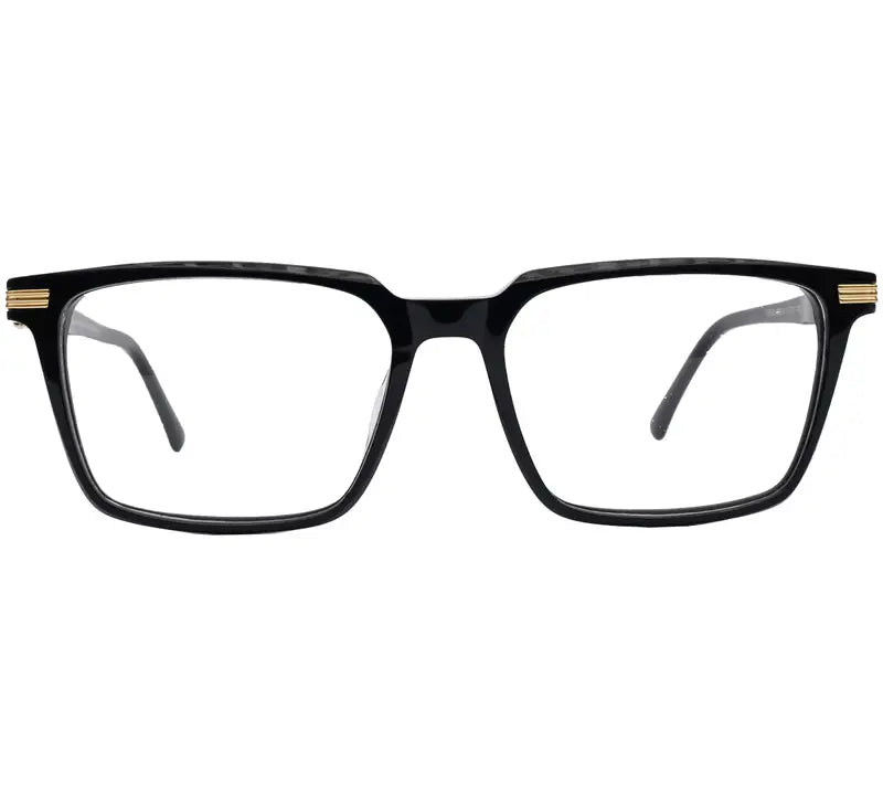 Cartier Replica Premium Eyeglasses - Black & Gold Frame
