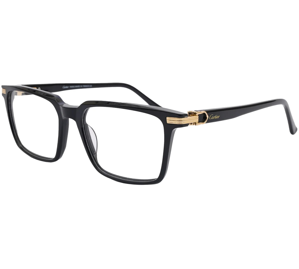 Cartier Replica Premium Eyeglasses - Black & Gold Frame