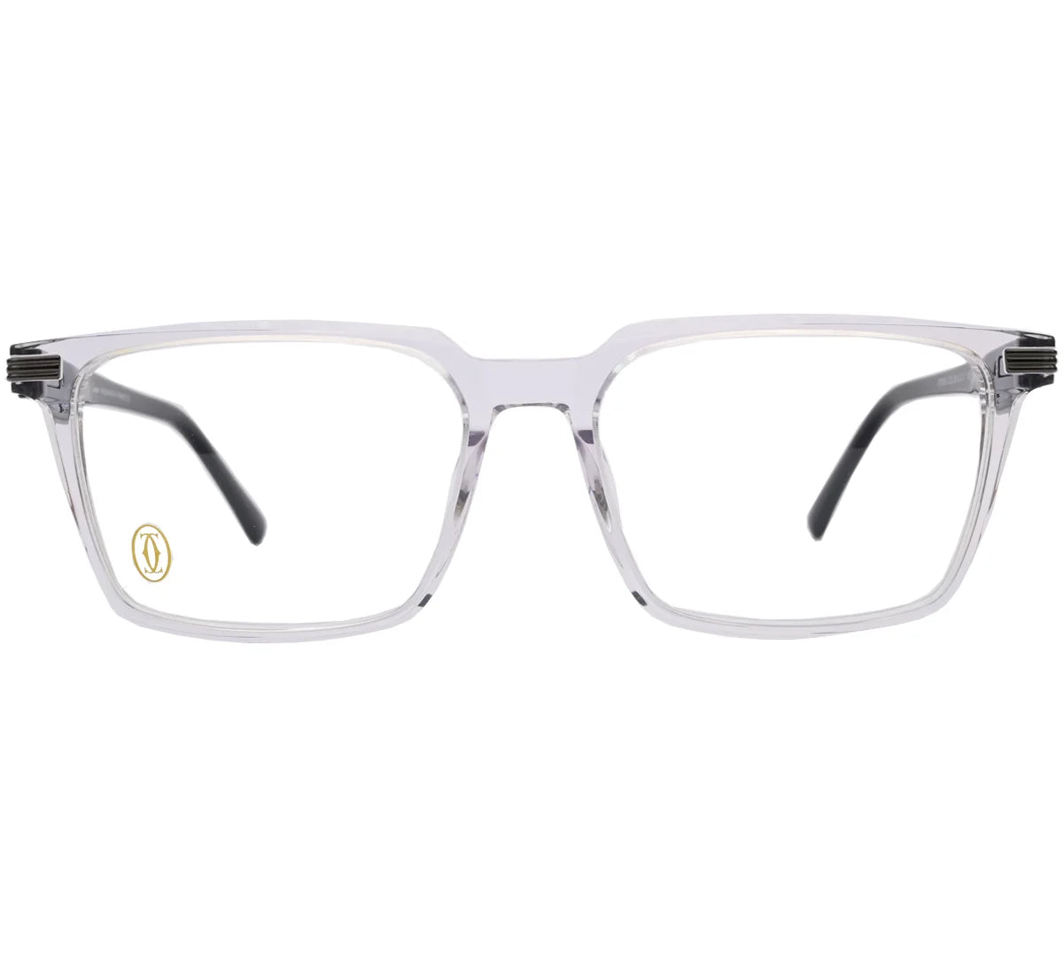 Cartier Replica Premium Eyeglasses - Black & Gold Frame - Crystal