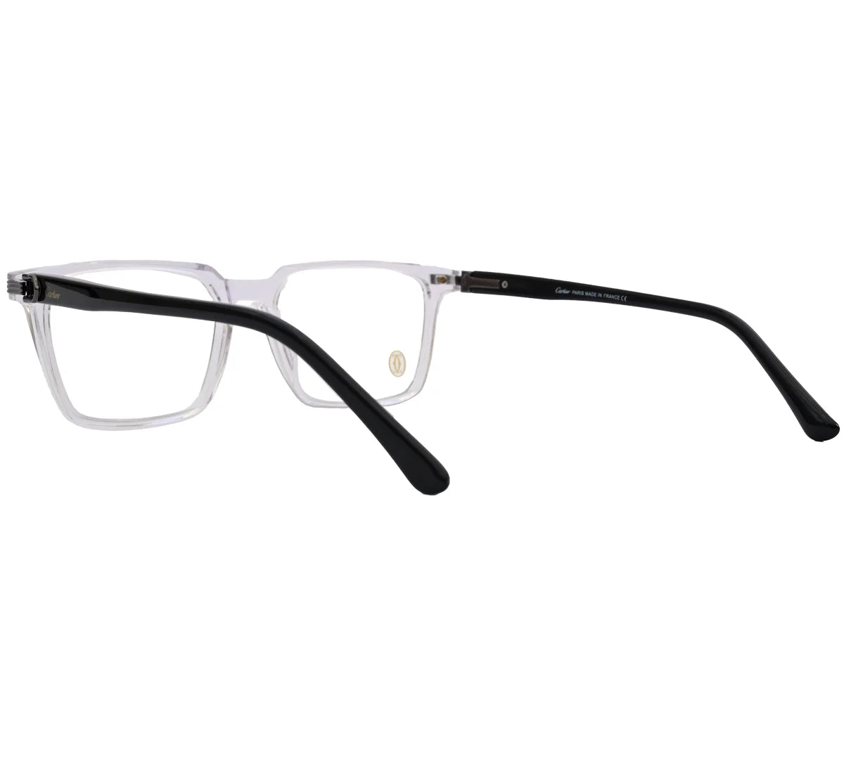 Cartier Replica Premium Eyeglasses - Black & Gold Frame - Crystal