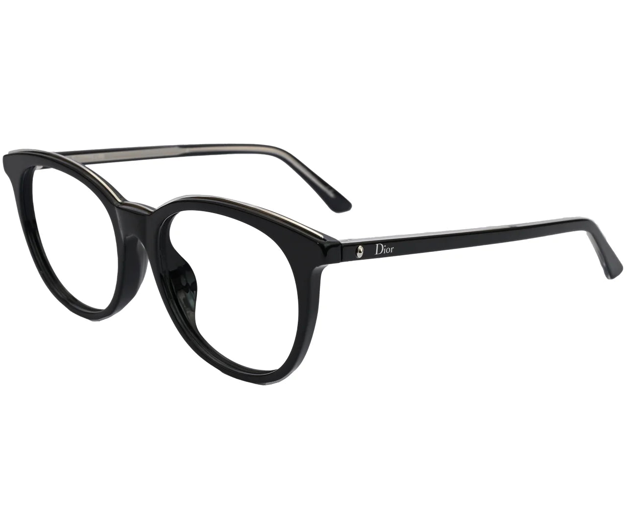 Dior "MONTAIGNE"  Black Rounded Frame - Eyekart Minimalist Edition