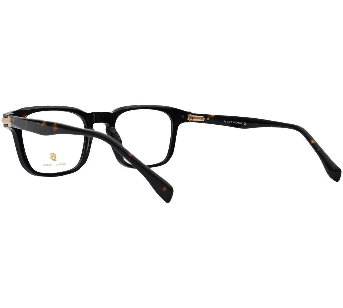 David Beckham Replica Premium Eyeglasses - Black & Gold Square Frame