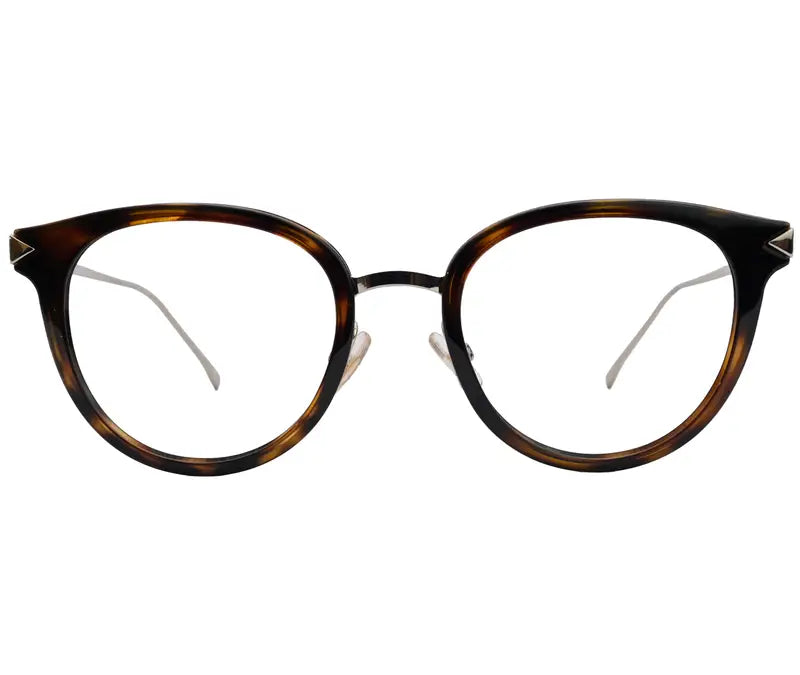 Fendi FF0166, Tortoise Shell Frame with Gold Metal Temples - Eyekart Luxury Edition