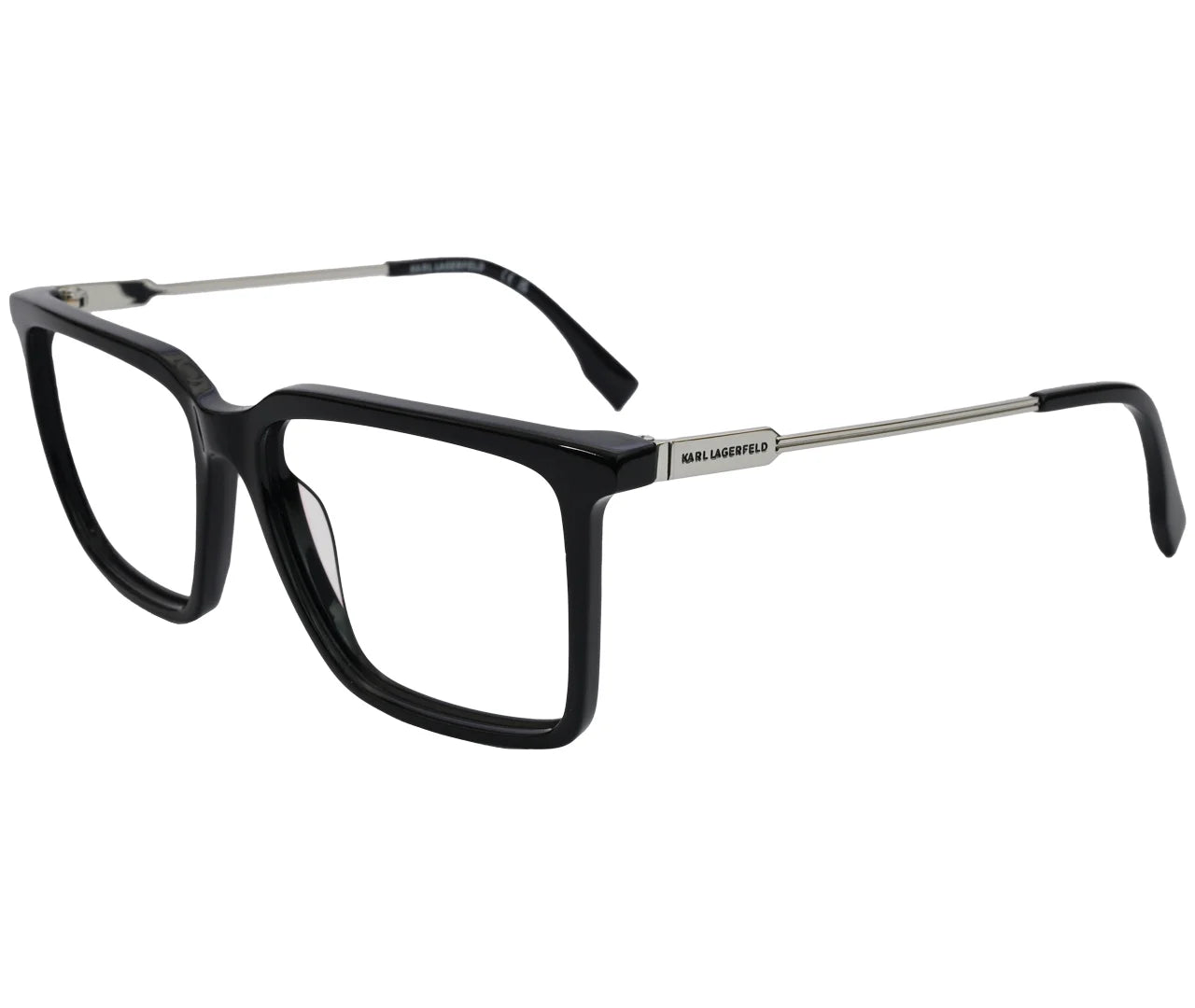 Karl Lagerfeld KL6114, Black Frame with Metal Temples - Eyekart Premium Edition