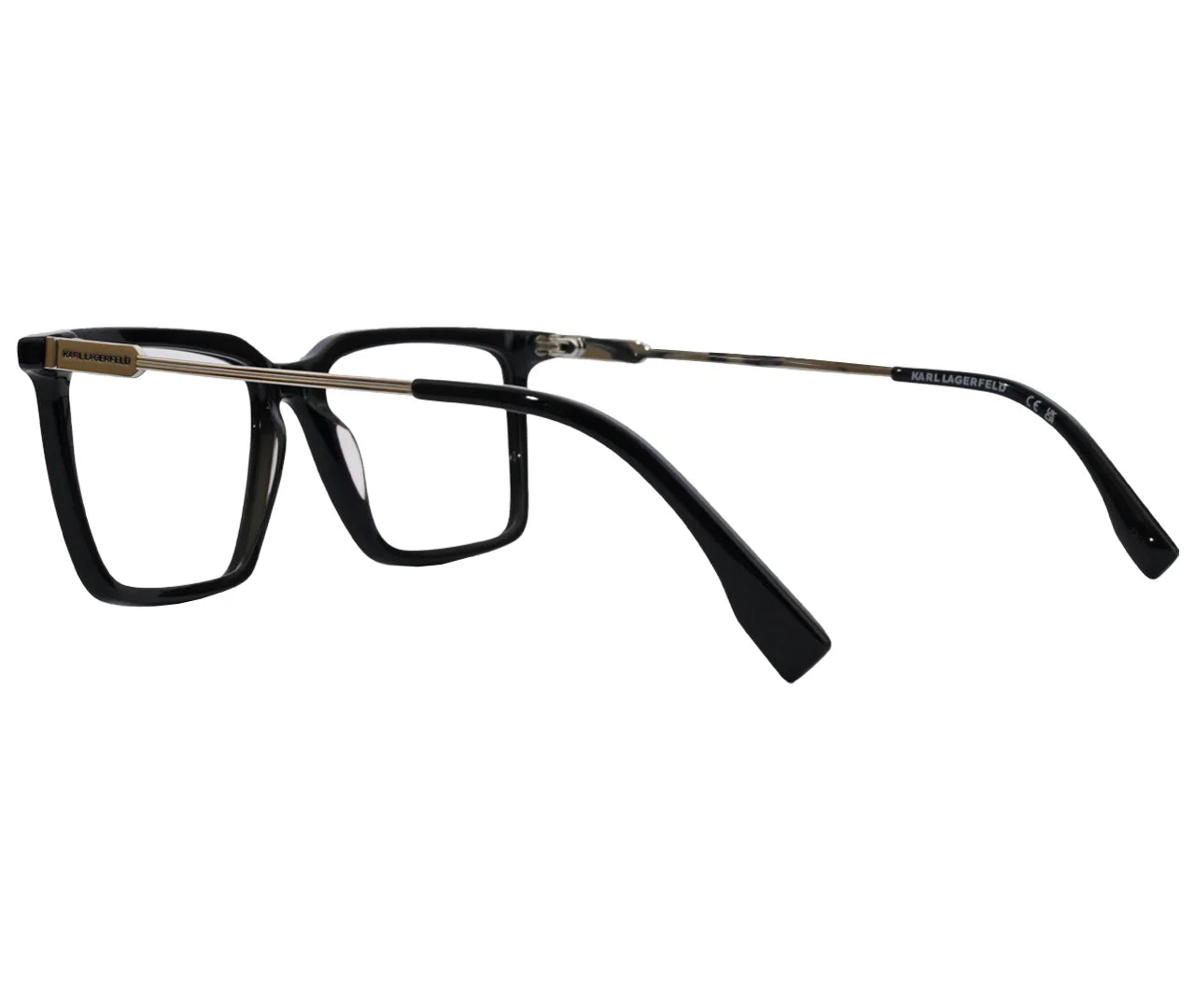 Karl Lagerfeld KL6114, Black Frame with Metal Temples - Eyekart Premium Edition