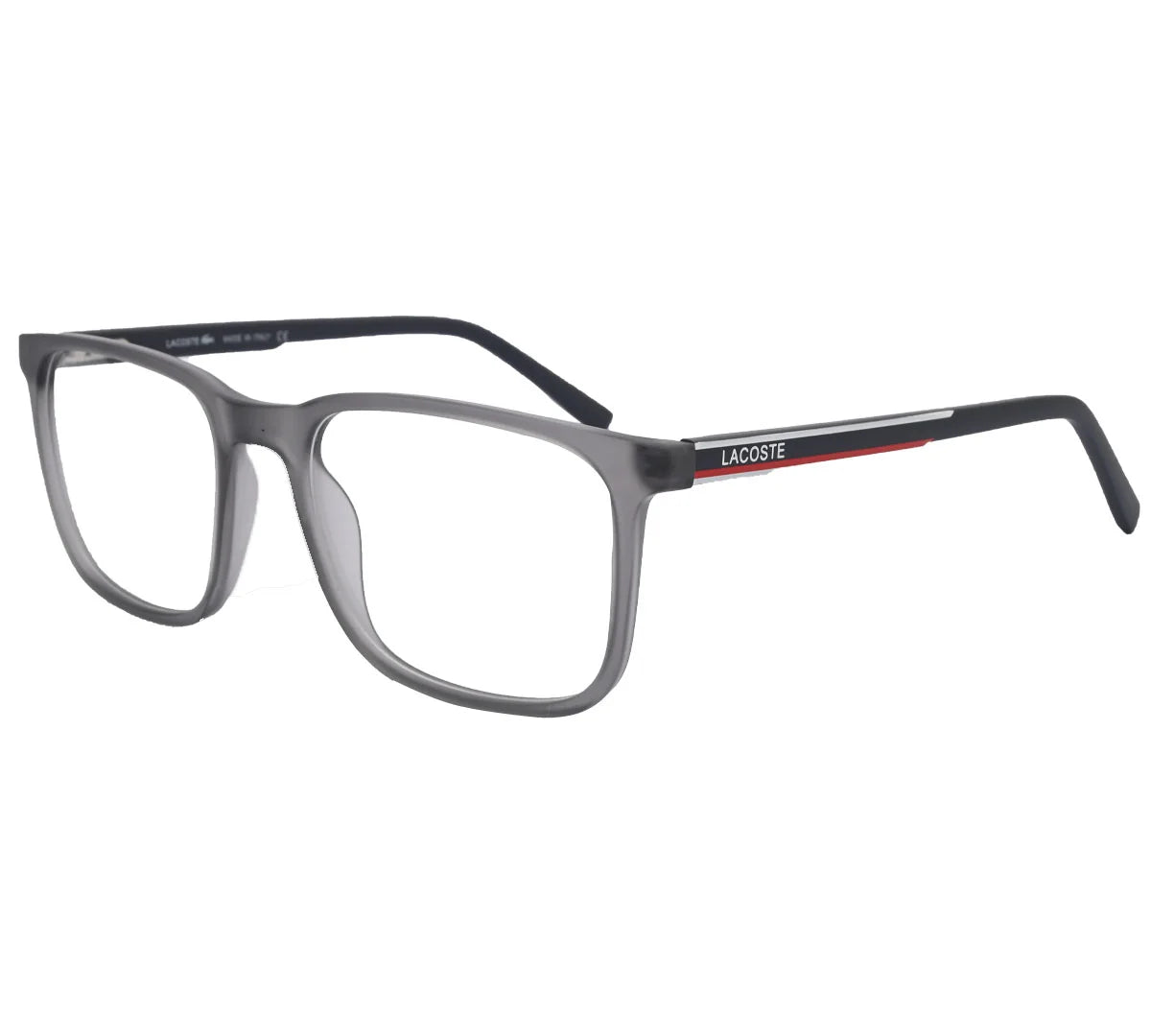 Lacoste Replica Eyeglasses - Sleek Grey with Red Detail
