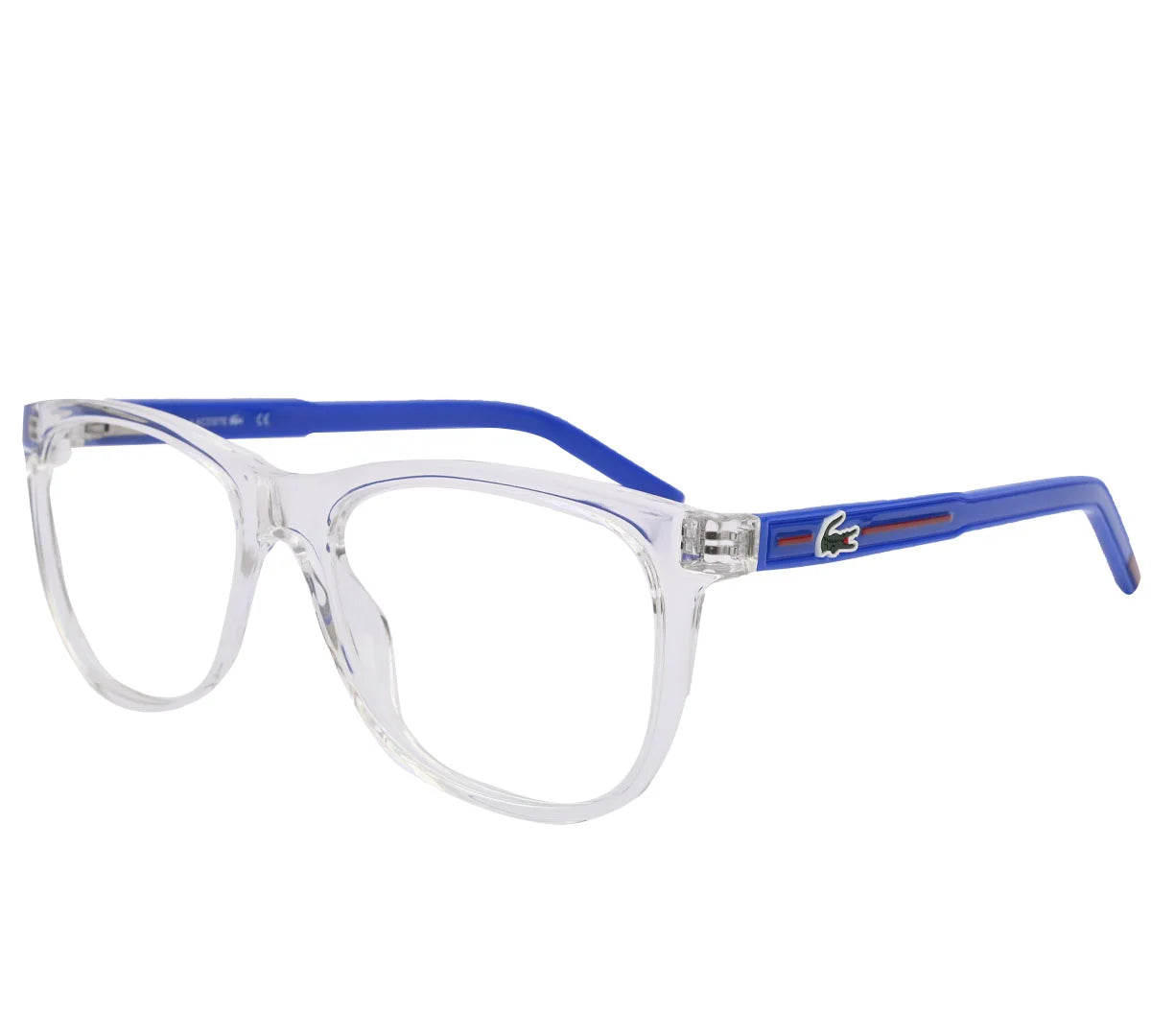 Lacoste Replica Eyeglasses - Bold Blue Oval Frame - Blue/Crystal