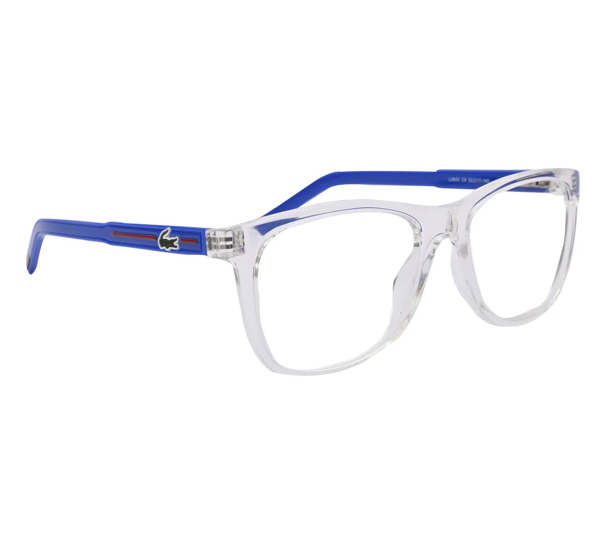 Lacoste Replica Eyeglasses - Bold Blue Oval Frame - Blue/Crystal