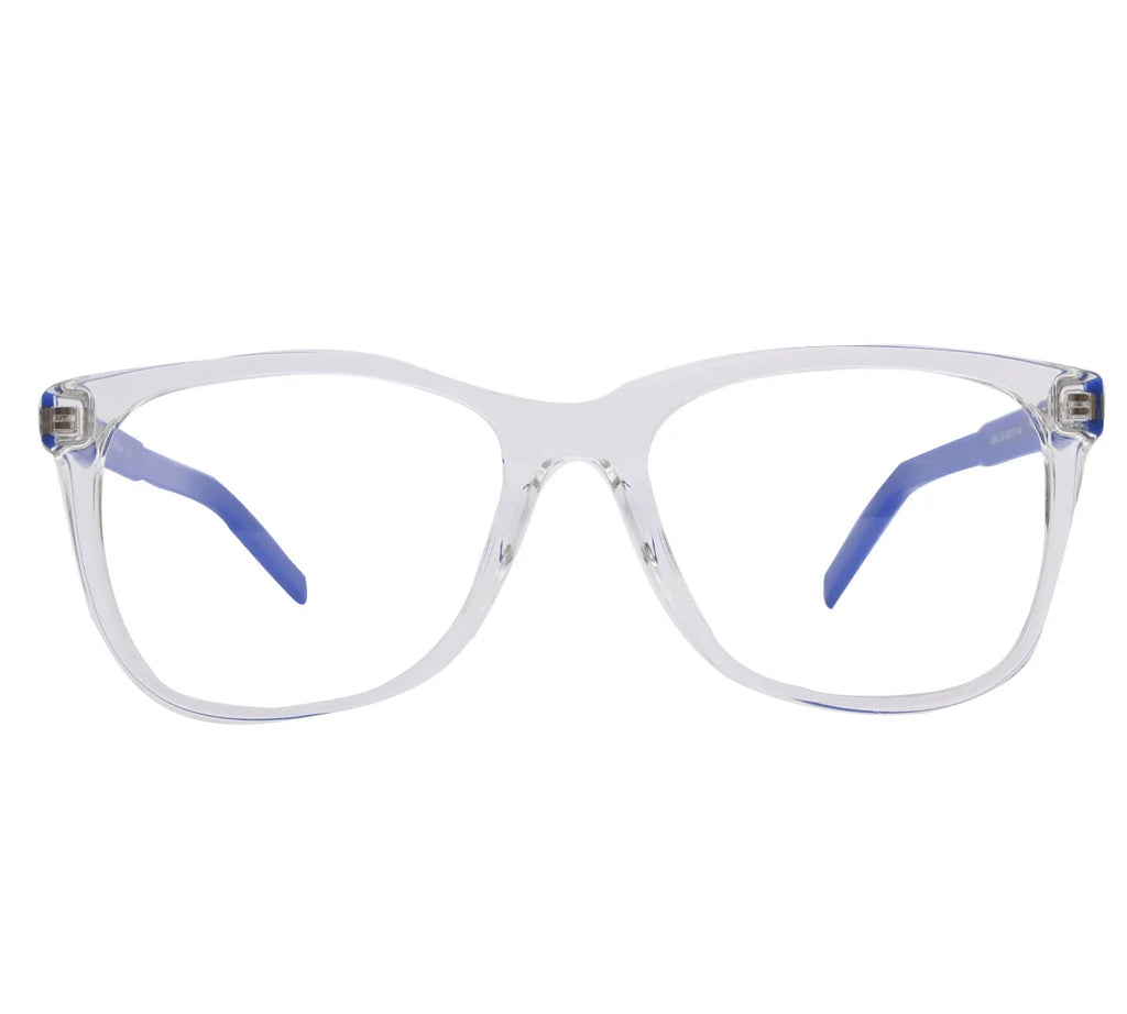 Lacoste Replica Eyeglasses - Bold Blue Oval Frame - Blue/Crystal