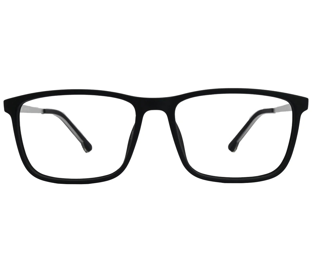 Police Inspired Black Frame with Sleek Metal Temples - Eyekart Collection