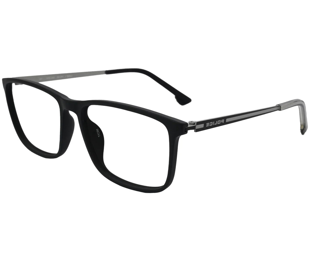 Police Inspired Black Frame with Sleek Metal Temples - Eyekart Collection