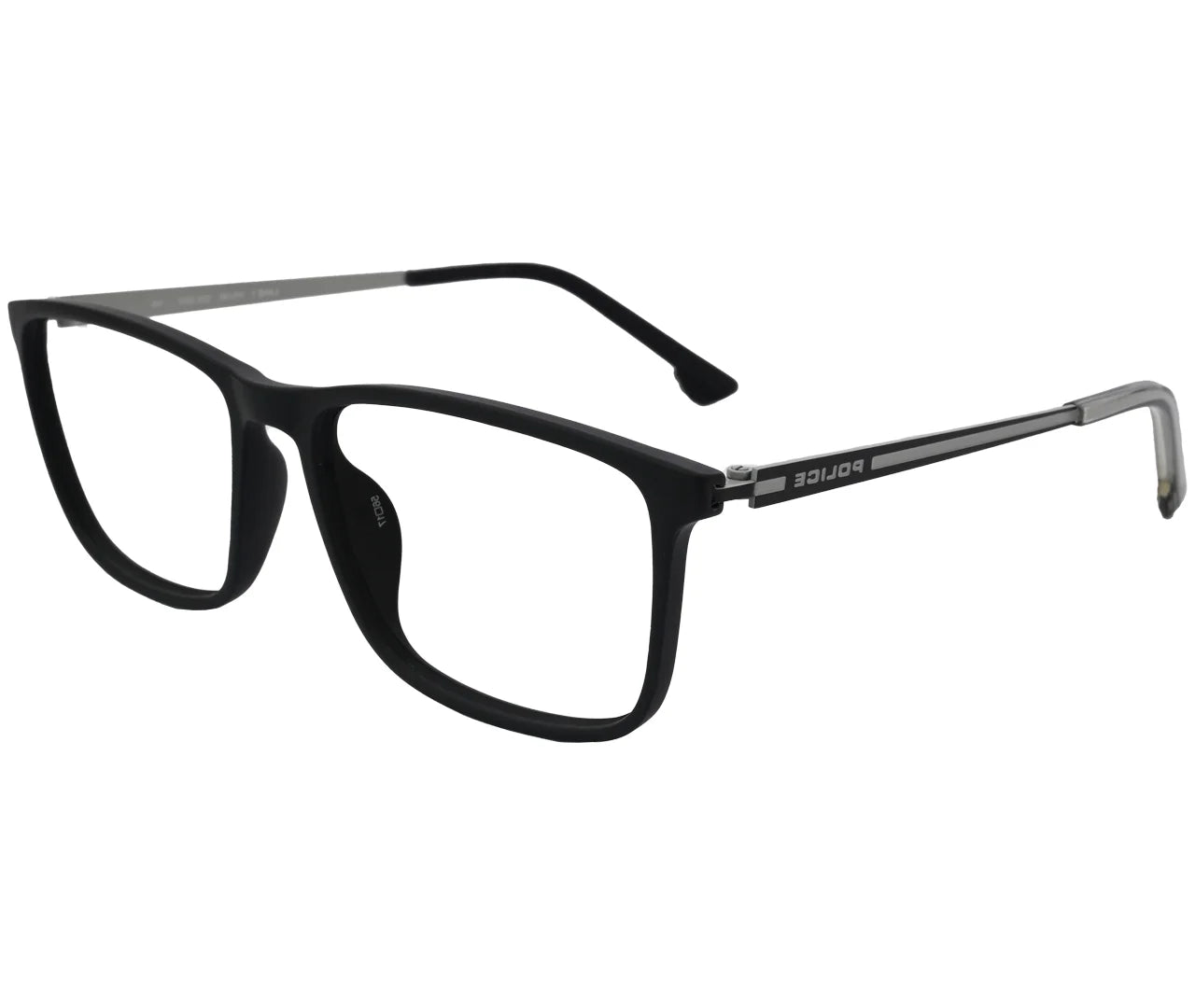 Police Inspired Black Frame with Sleek Metal Temples - Eyekart Collection