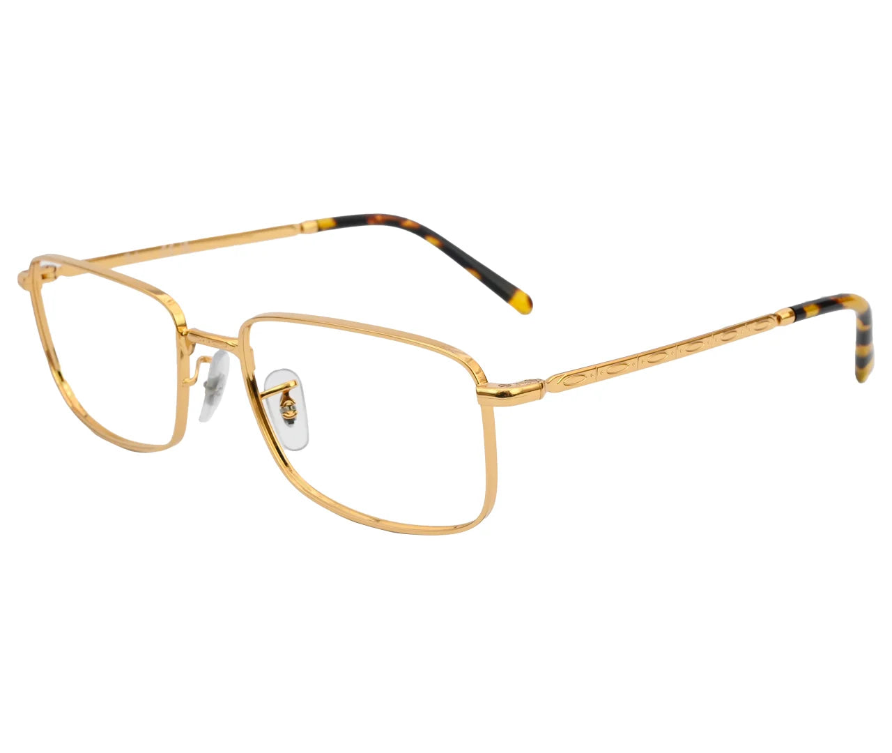 Ray-Ban RX3717V, Eyeglasses – Gold Sophistication with Tortoiseshell Touch