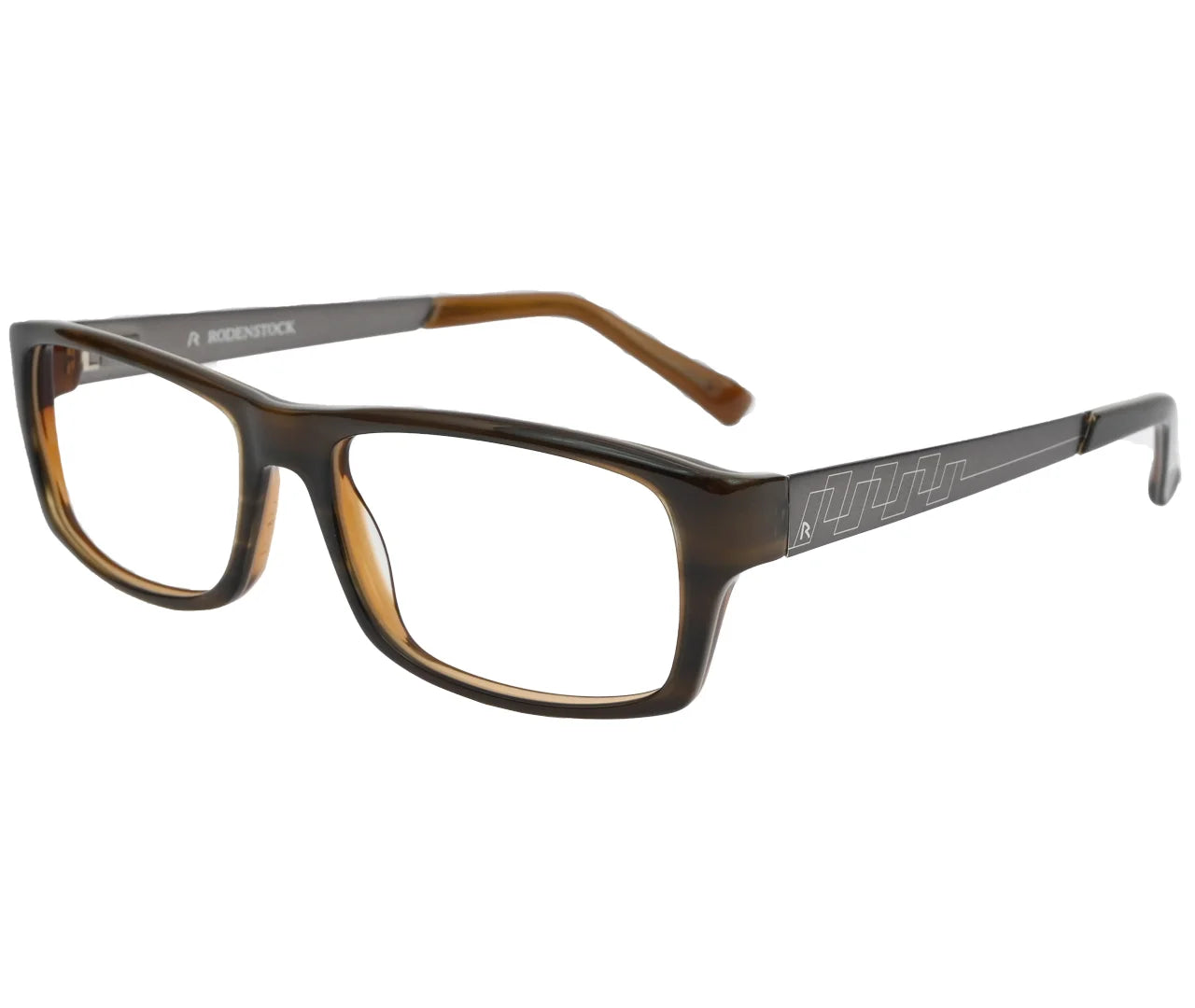 Rodenstock R5246, Eyeglasses – Classic Brown with Metallic Temples