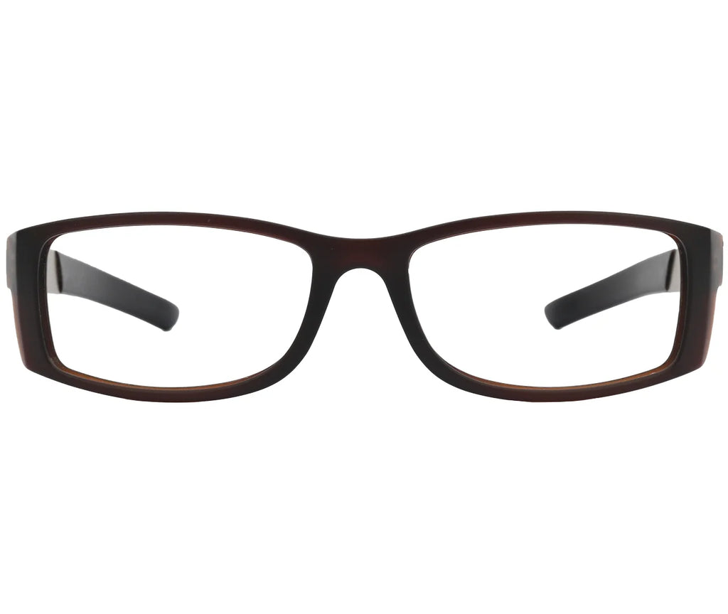Rodenstock R5235, Eyeglasses – Premium Titanium with Brown Acetate Finish