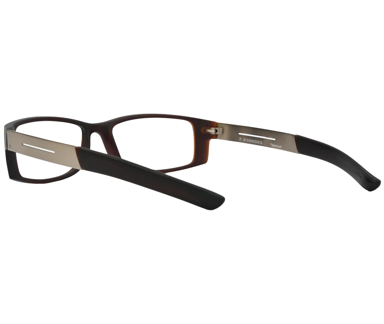 Rodenstock R5235, Eyeglasses – Premium Titanium with Brown Acetate Finish