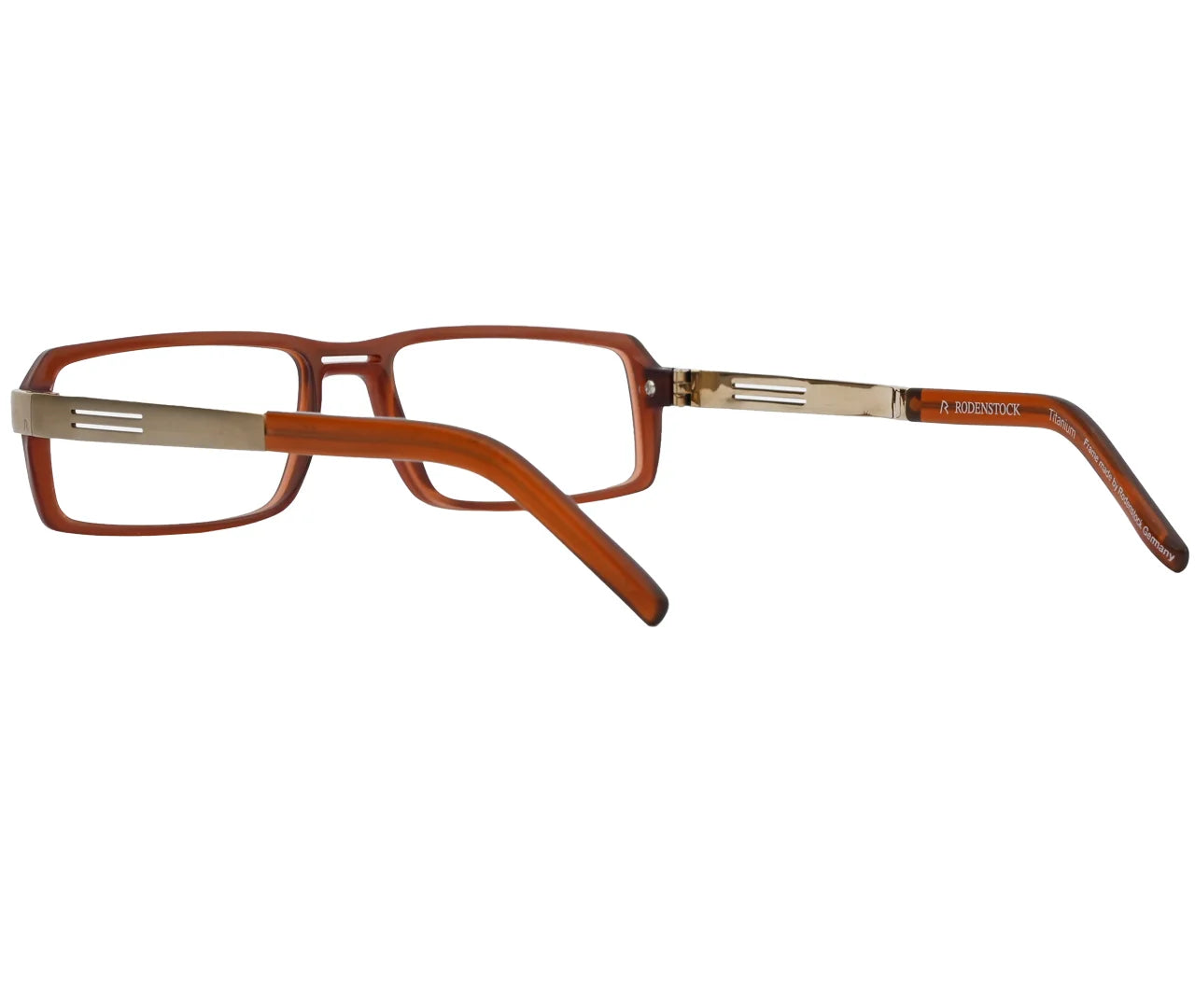 Rodenstock R5222, Eyeglasses – Amber Acetate Frame with Titanium Temples