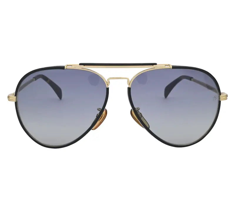 David Beckham DB7003/S Sunglasses – Gold Frame with Gradient Blue Lenses