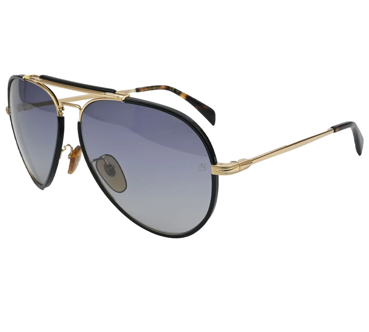David Beckham DB7003/S Sunglasses – Gold Frame with Gradient Blue Lenses