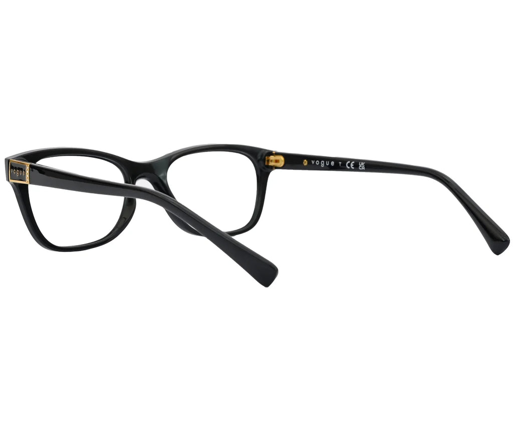 Vogue VO5424-B, Eyeglasses – Black Frame with Gold Logo Detail