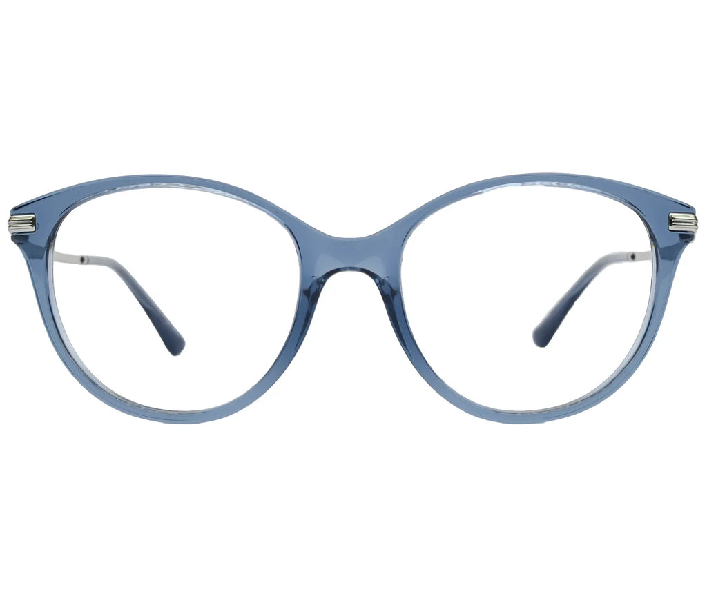 Vogue VO5423, Eyeglasses – Transparent Blue Frame with Metal Temples