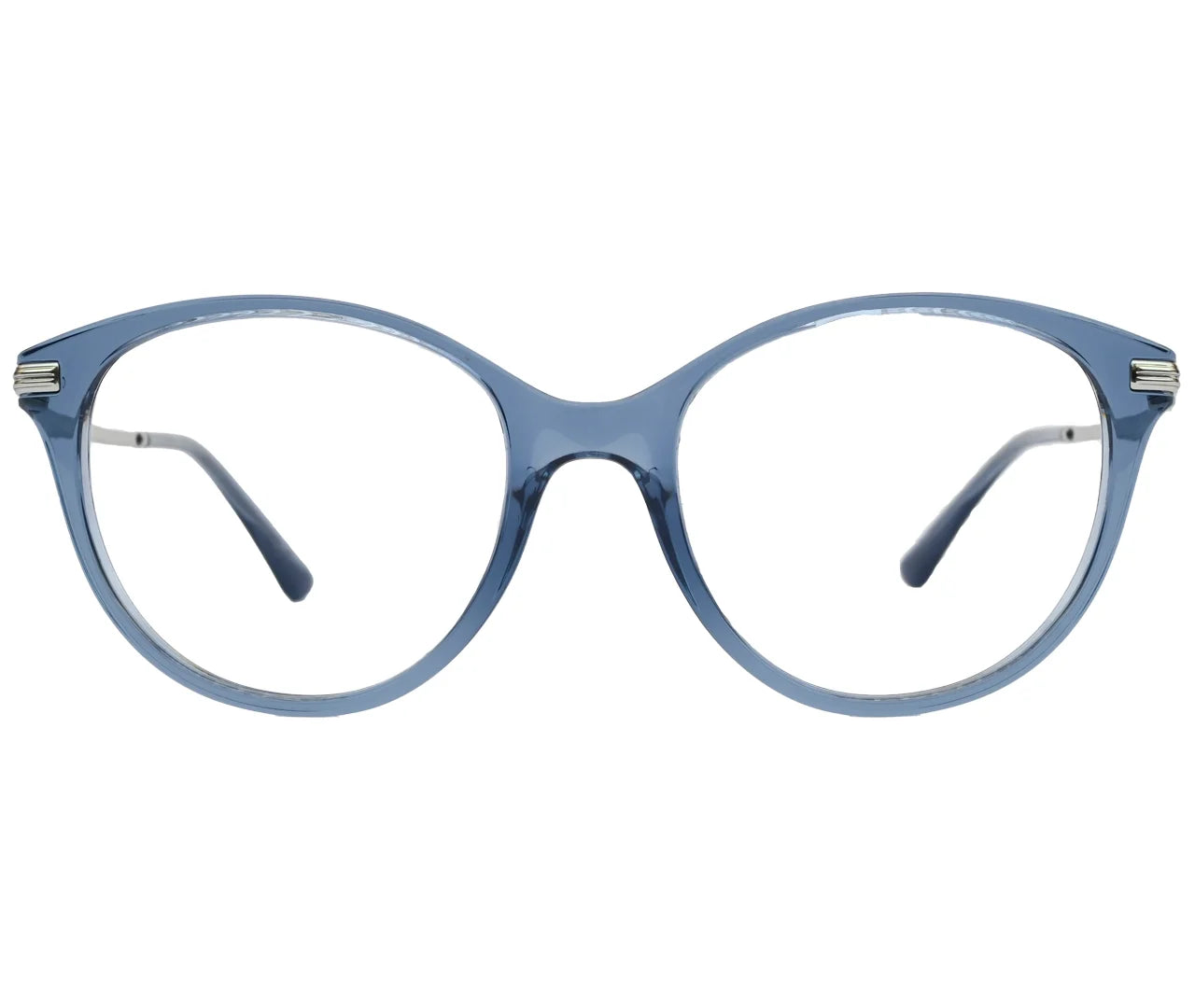 Vogue VO5423, Eyeglasses – Transparent Blue Frame with Metal Temples