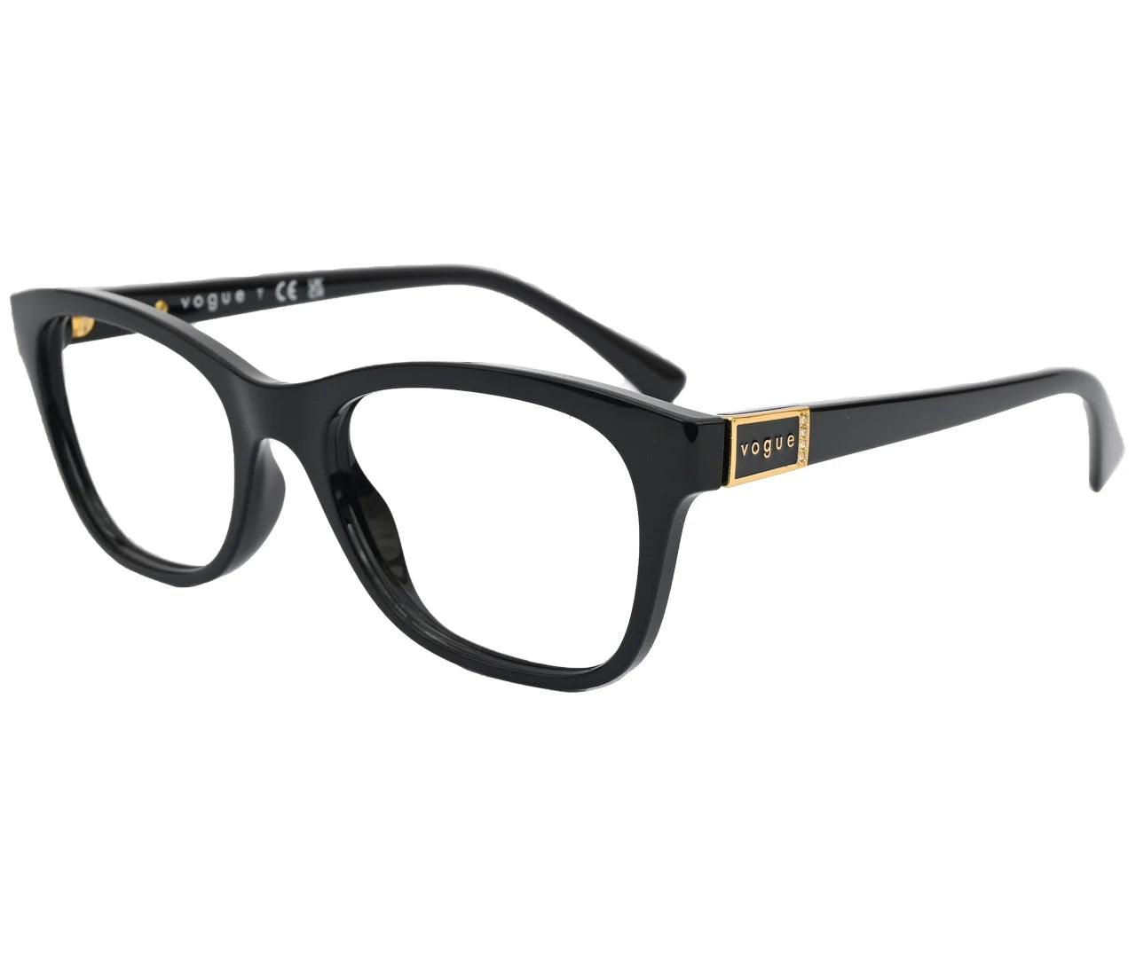 Vogue VO5424-B, Eyeglasses – Black Frame with Gold Logo Detail