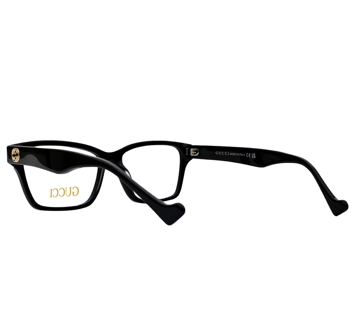 Gucci Replica Eyeglasses - Premium Tortoise Shell with Gold Detailing - Black