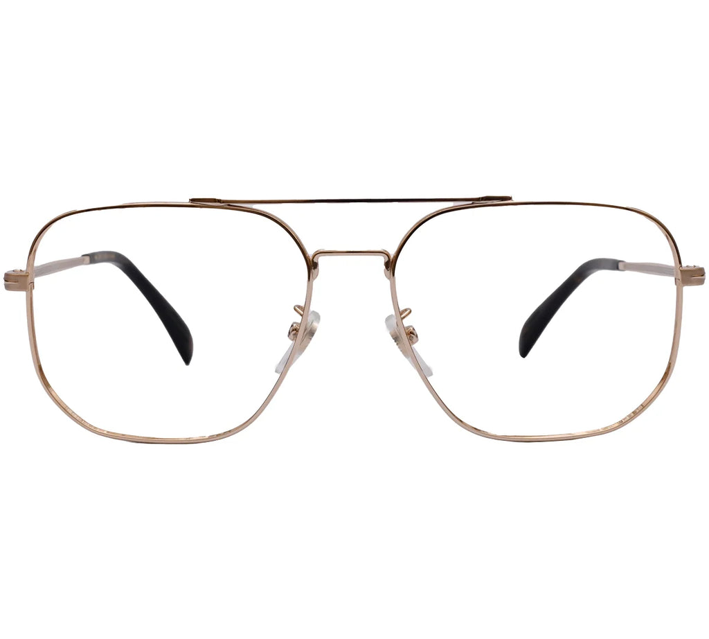 Sleek Aviator Gold Metal Frame
