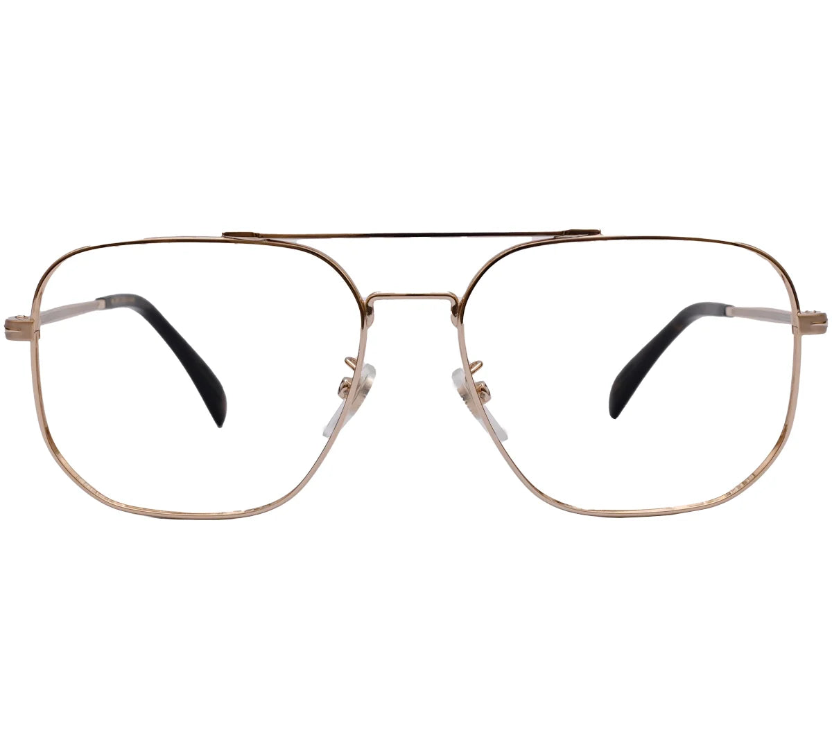 Sleek Aviator Gold Metal Frame