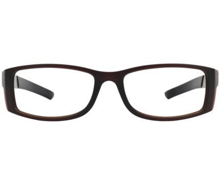 Rodenstock R5235, Eyeglasses – Premium Titanium with Brown Acetate Finish